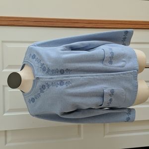 Blair blue button down sweatshirt size L